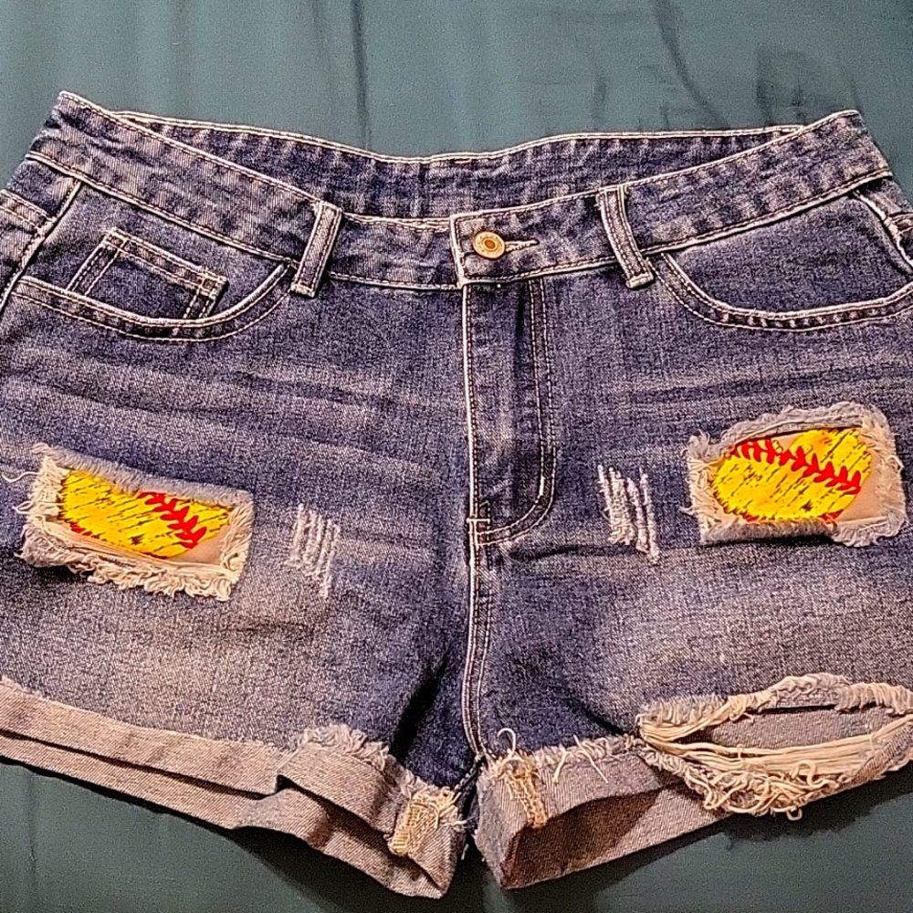Softball patch women's shorts